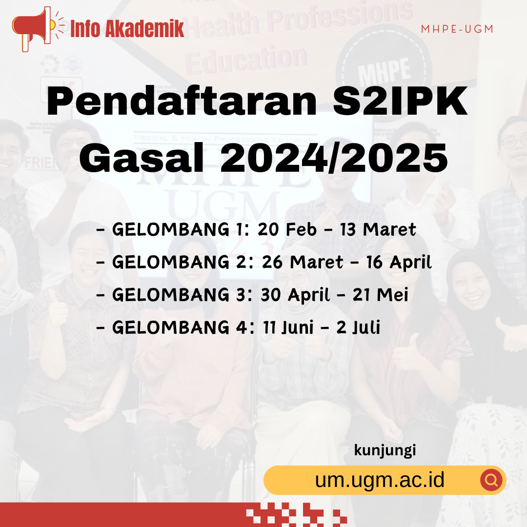 Pendaftaran S2 Ilmu Pendidikan Kedokteran Dan Profesi Kesehatan 2024/ ...